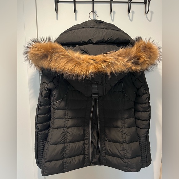 Black Rudsak Jacket with fur - Picture 5 of 6